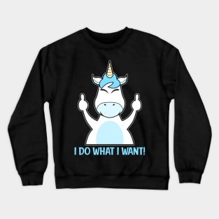 Unicorn Quote Middle Finger Crewneck Sweatshirt